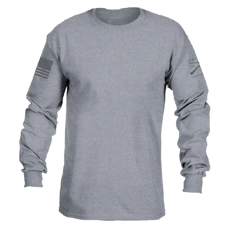 stylish women's long sleeve topsBasic Long Sleeve - Dark Heather Gray