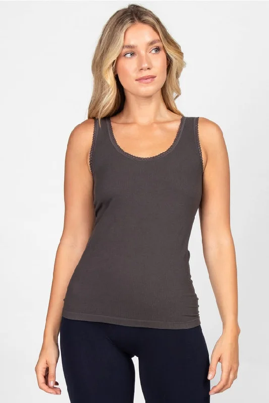 Harmony Tank with Lace Trim