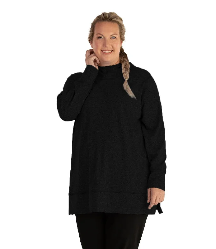 women's long sleeve tops with pocketsSoftWik Long Sleeve Hoodie Basic Colors