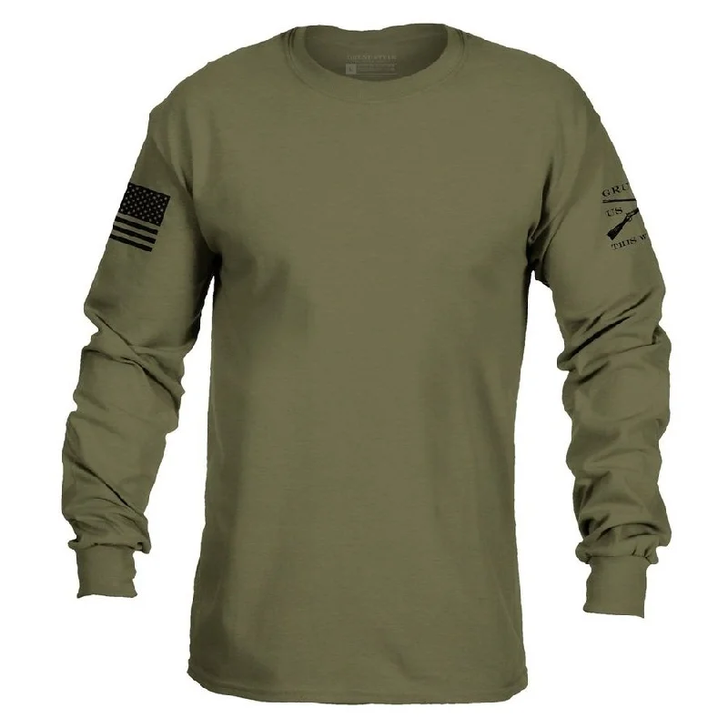 chic women's long sleeve topsBasic Long Sleeve - Military Green