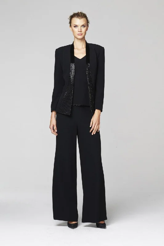 women's long sleeve tops with distressed finishesAlexander by Daymor - 248 Beaded Long Sleeve Pant Suits