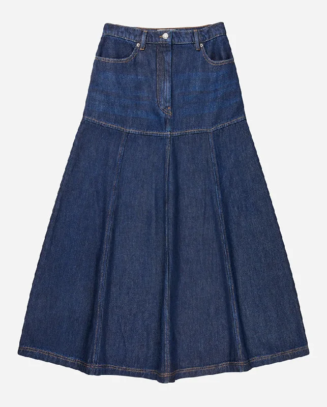 women's adventure-ready evening skirtsTuxya Denim Skirt INDIGO