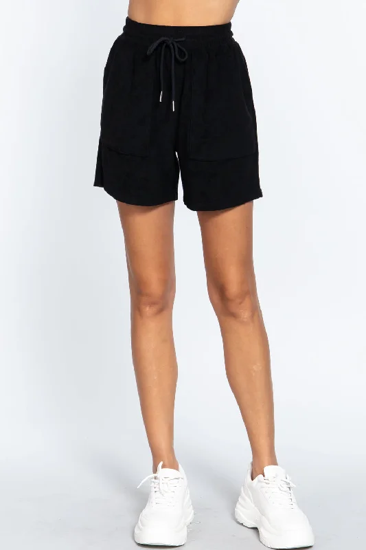 women's button-fly shortsFASHNZFAB Terry Toweling Shorts