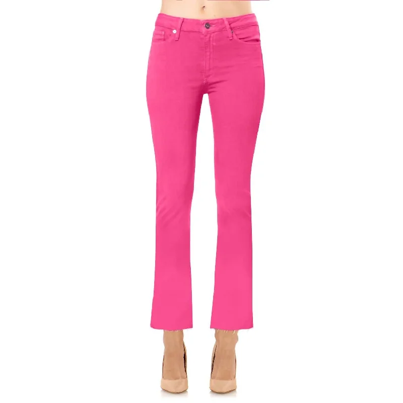 women's denim jeans for a cozy daywomen's denim jeans for a cozy dayStarlet Boot Cut Crop Jeans In Raspberry Beret