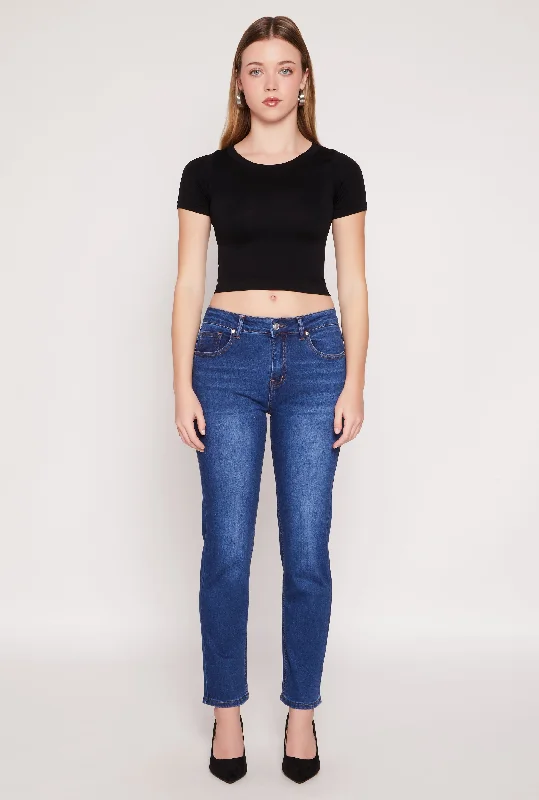 women's denim jeans for a casual Fridaywomen's denim jeans for a casual FridayWAX Whiskered Straight Jeans