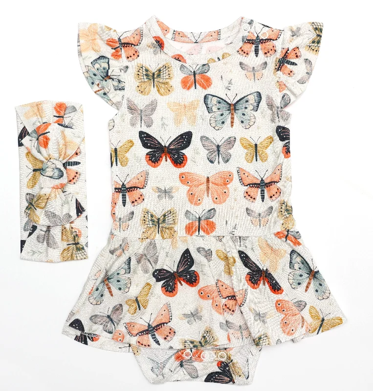 women's formal skirtsSweet Summer Wings of a Butterfly - Twirl Skirt Bodysuit