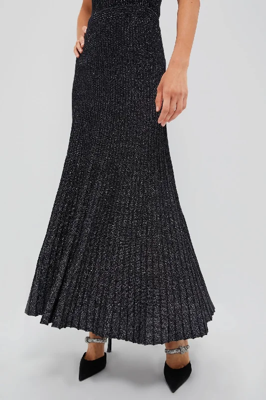 women's tiered skirtsBlack Metallic Jesse Skirt