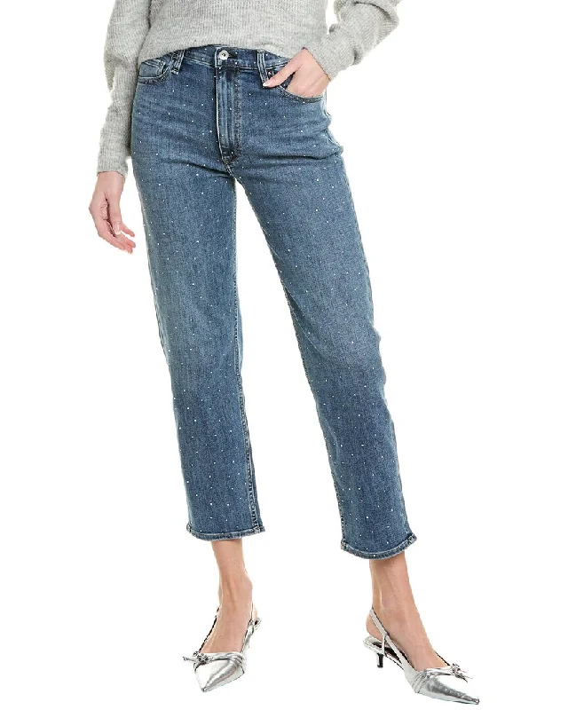 women's denim jeans with functional pocketswomen's denim jeans with functional pocketsrag & bone Hattie Medium Wash Jewels Ankle Straight Jean