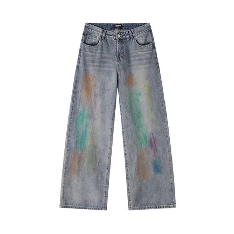 women's grey denim jeanswomen's grey denim jeansDistressed Iridescent Jeans