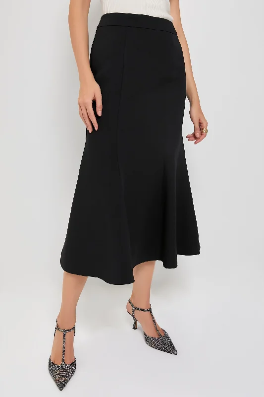 women's velvet wrap skirts for elegant eveningsBlack Iris Skirt