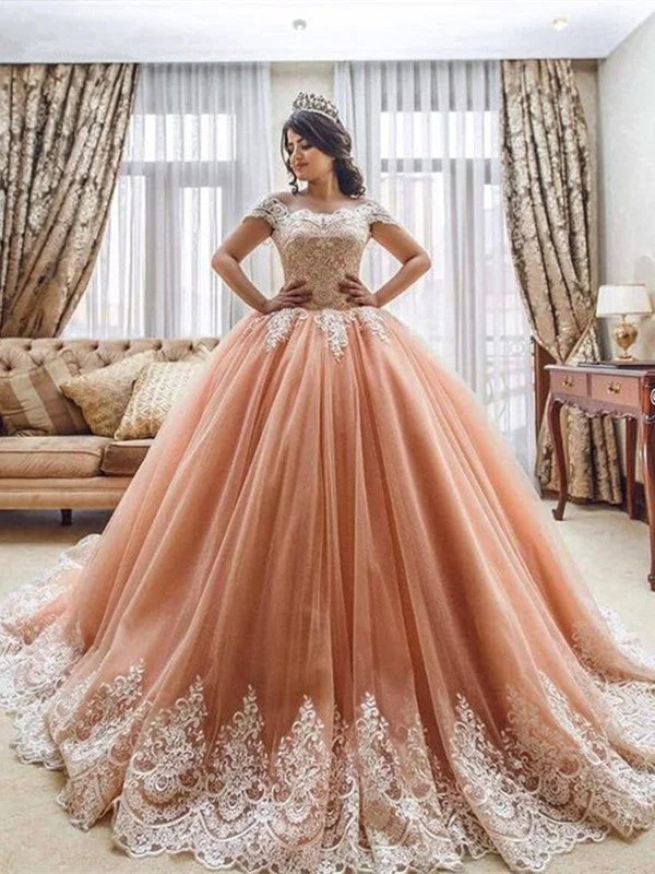 themed party dressesPink Off Shoulder Lace Prom Dresses, Pink Lace Prom Gown, Evening Dresses