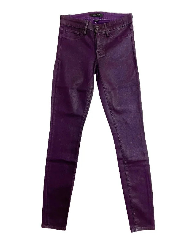 women's denim jeans for a stylish outfitwomen's denim jeans for a stylish outfitWomen's Mid Rise Slim Coated Skinny Jeans In Purple