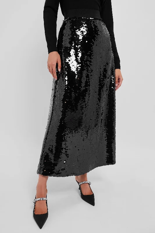 women's midi skirtsBlack Sparkle Kristin Skirt