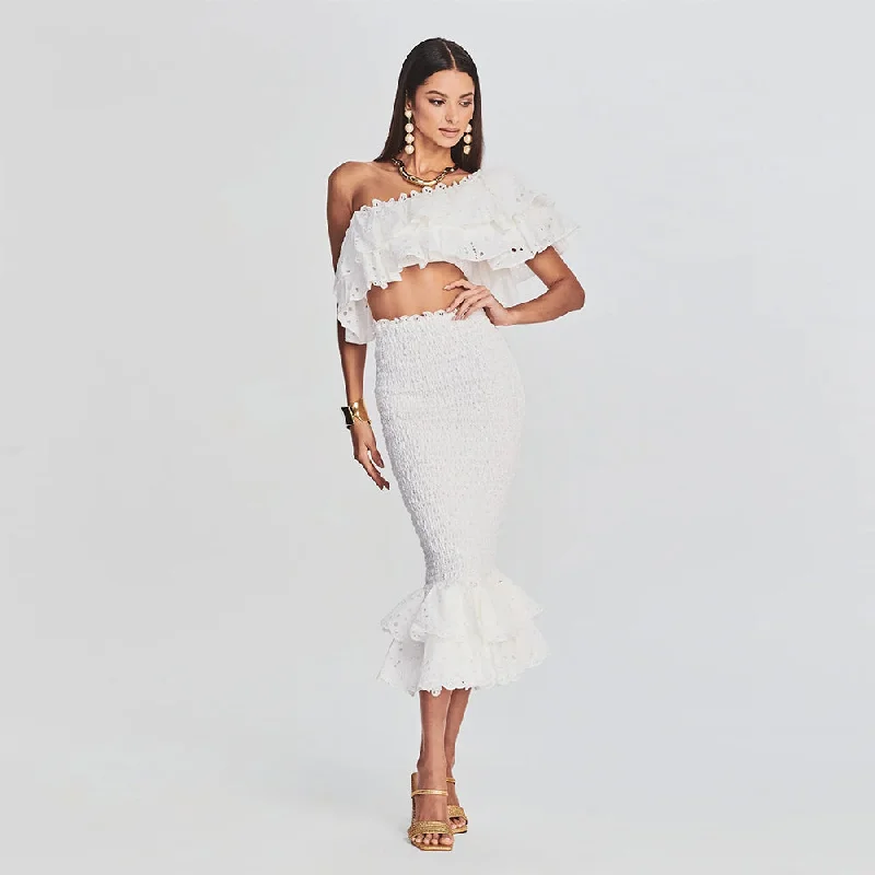 high-slit midi dresseshigh-slit midi dressesOne Shoulder Sleeveless Fishtail Midi Dress KLYF888