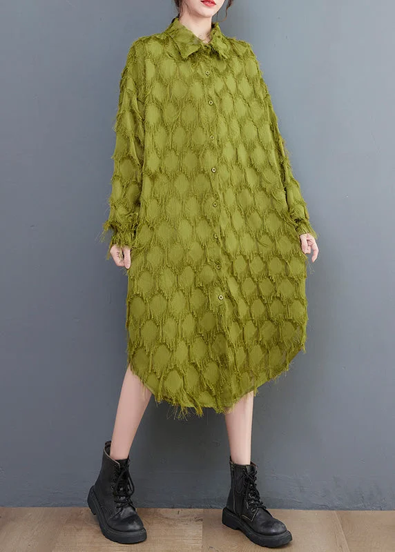 solid color maxi dressesClassy Green Asymmetrical Patchwork Maxi Shirts Dresses Spring