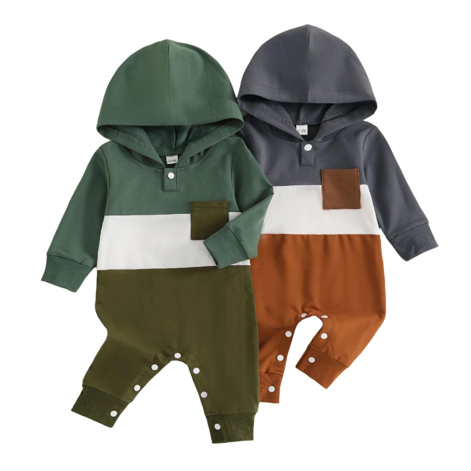 women's high-slit jumpsuitsETHAN Color Block Hoody Jumpsuit