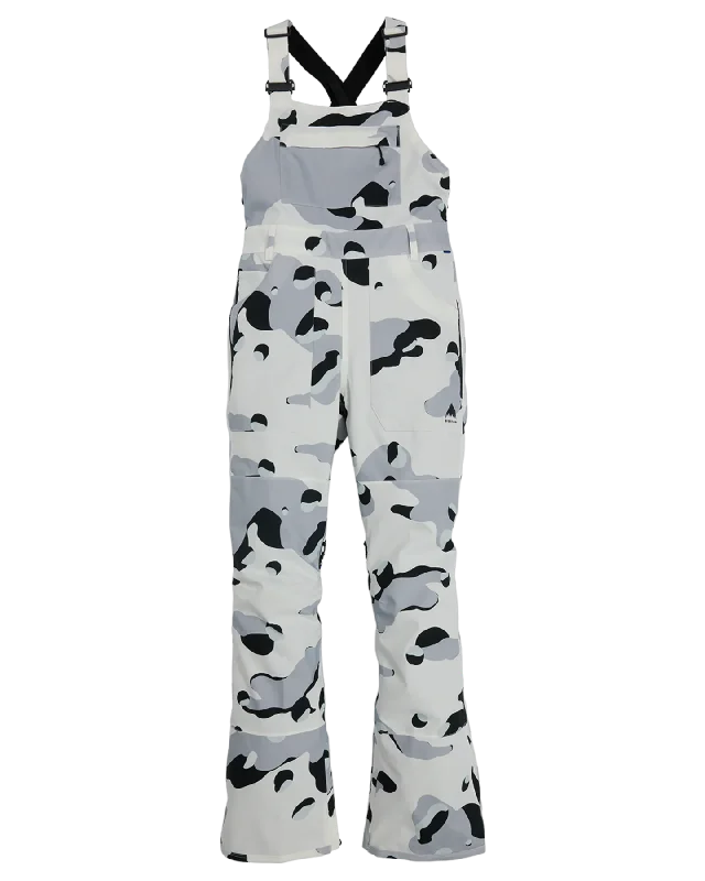 women's flare pantsBurton Women's Avalon Stretch 2L Bib Snow Pants - Stout White Cookie Camo