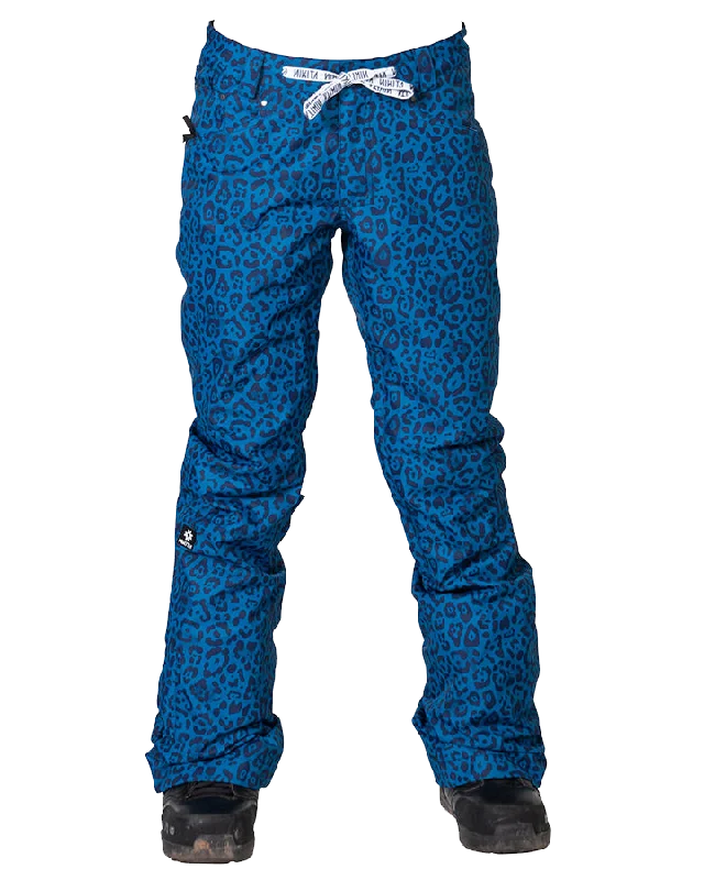 women's distressed pantsNikita Womens Cedar Slim Pant - Blue Cheetah - 2021