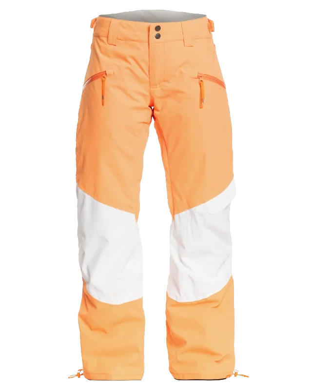 women's maternity pantsRoxy Women's Chloe Kim Woodrose Technical Snow Pants - Mock Orange