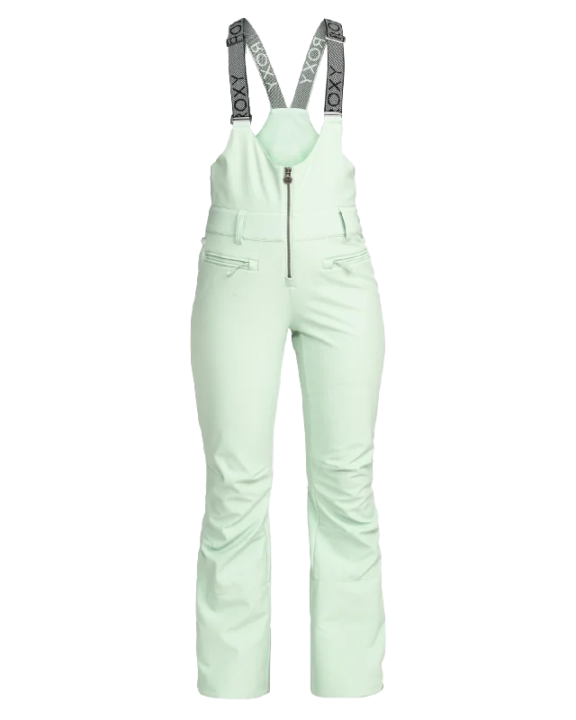 women's thermal pantsRoxy Women's Summit Technical Snow Bib Pants - Cameo Green