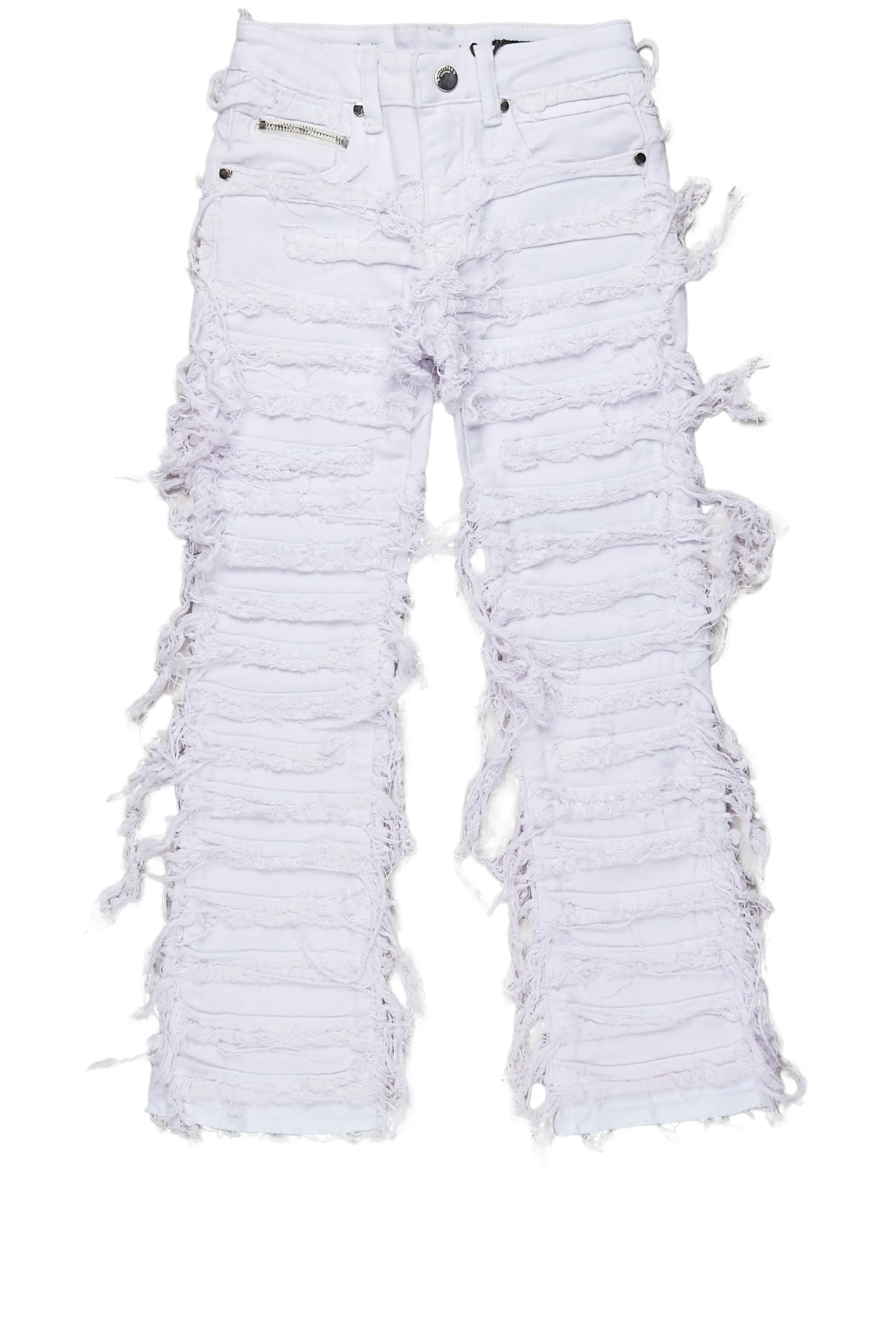 women's formal pantsGirls Bliss White Stacked Flare Jean