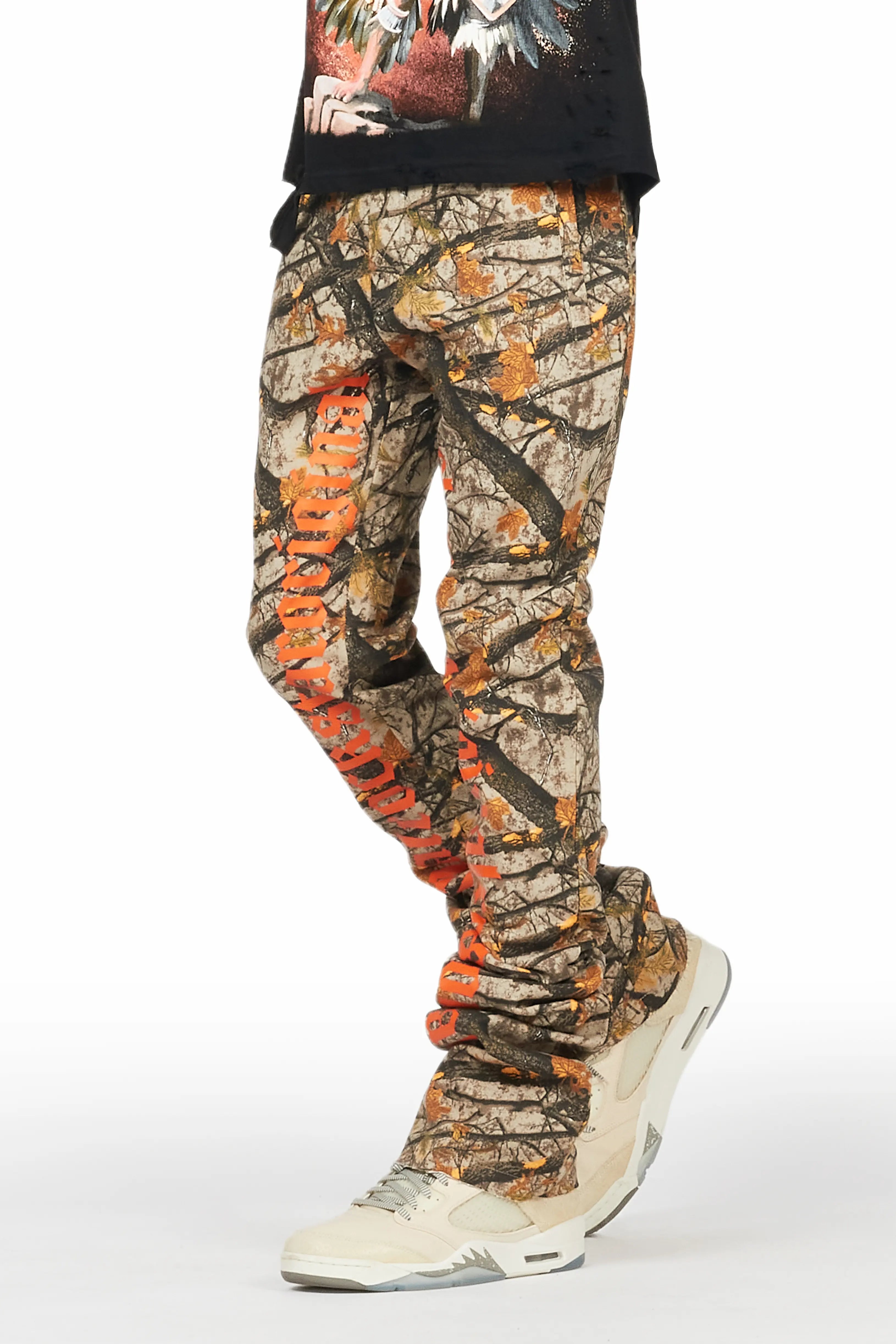 women's skinny pantsCallie Tree Camo Super Stacked Flare Pants