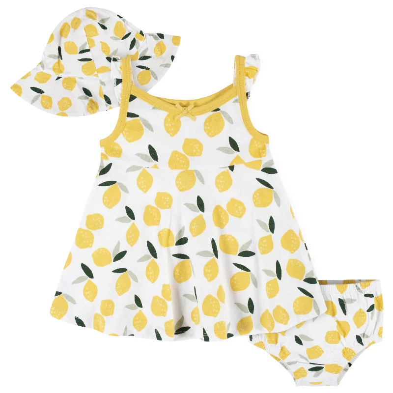 women's pastel dresseswomen's pastel dresses3-Piece Baby & Toddler Girls Lemon Squeeze Dress, Diaper Cover & Sun Hat Set