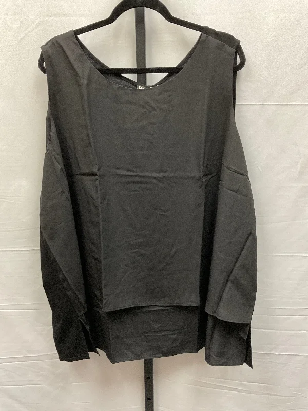 women's tops for those who want to wear versatile pieces that can be dressed up or downBlack Top Sleeveless Diane Gilman, Size 4x