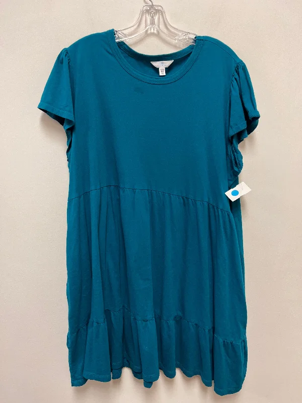 women's stylish dresseswomen's stylish dressesDress Casual Short By Time And Tru In Teal, Size: 3x