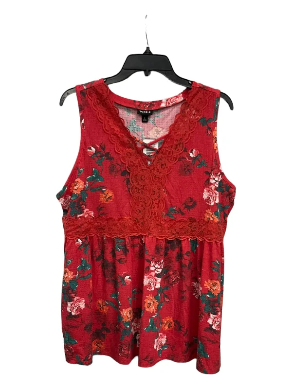 women's tops for those who want to make a fashion statementFloral Print Top Sleeveless Torrid, Size 2x