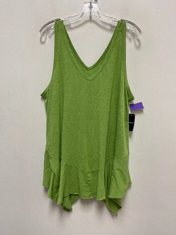 women's tops in solid colorsGreen Top Sleeveless Torrid, Size 2x