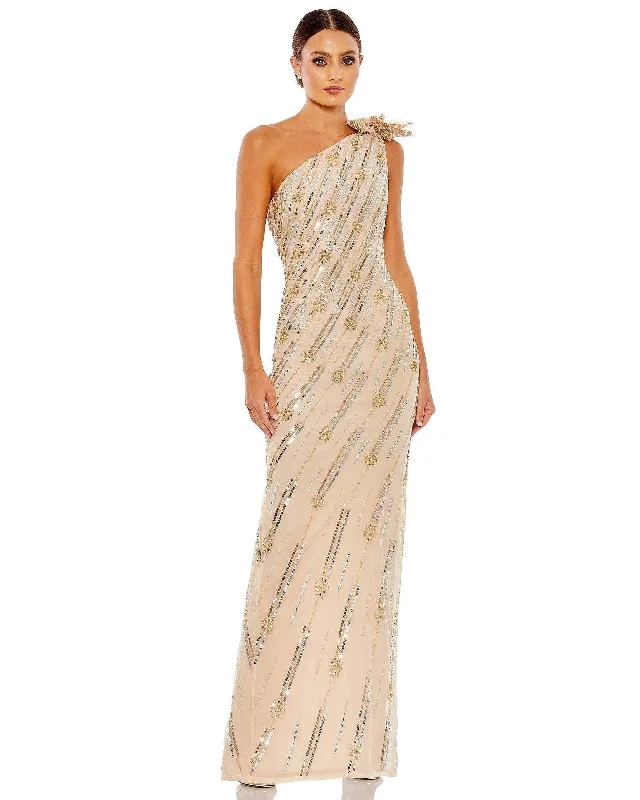 Formal Dress for Humanitarian AwardsMac Duggal 93739 Long One Shoulder Formal Dress