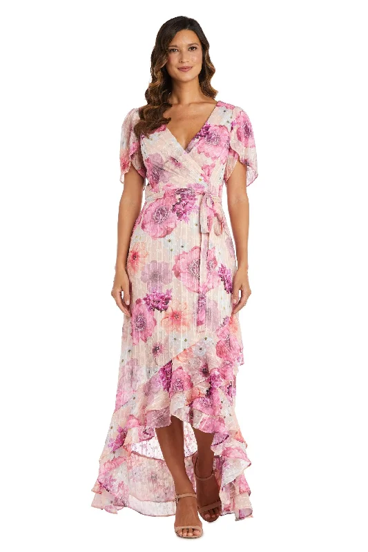 Formal Dress for Runway ShowsNightway High Low Floral Print Formal Dress 22138