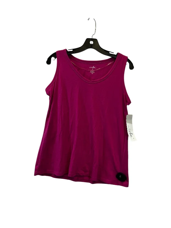 women's tops with geometric patternsTop Sleeveless Basic By Just Be In Pink, Size: S