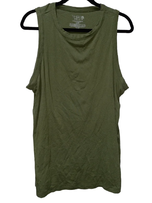 women's tops with bell sleevesTop Sleeveless Basic By Time And Tru  Size: 2x