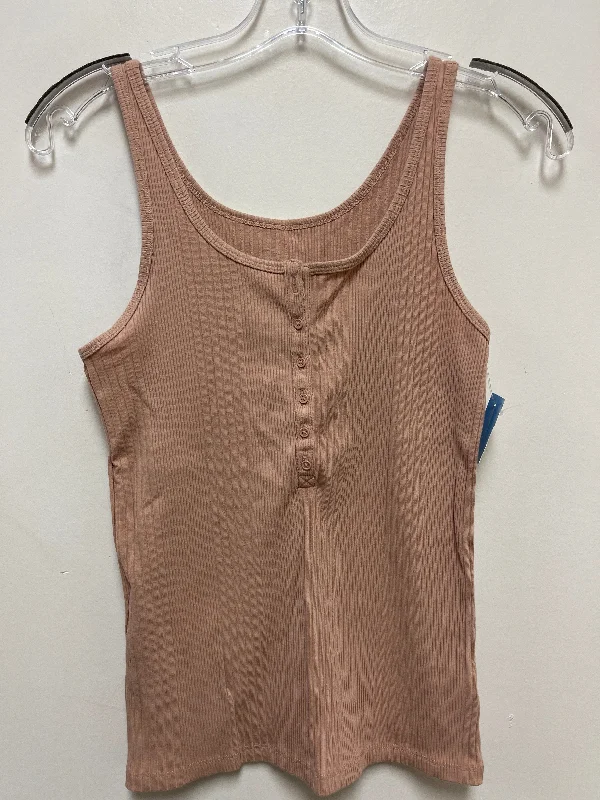 cozy women's tops for fall and winterTop Sleeveless By A New Day In Tan, Size: Xs