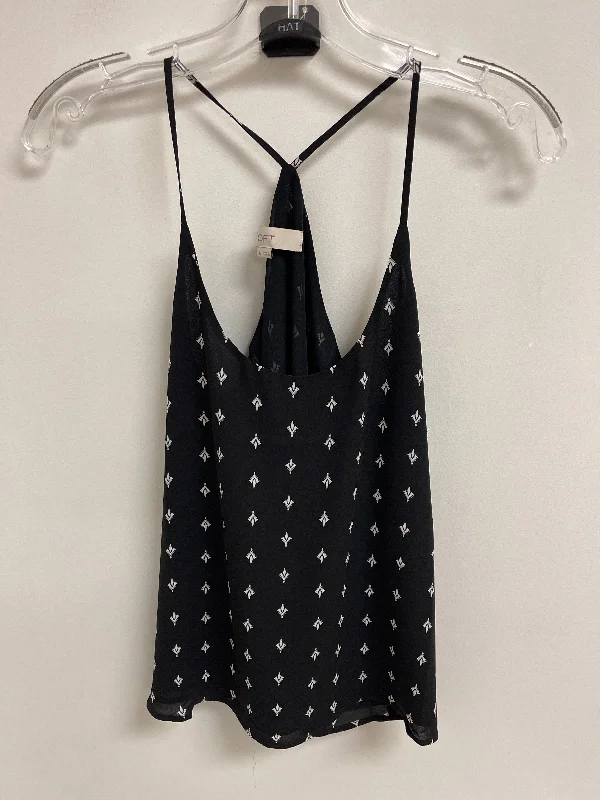 women's tops for those who want to add a personal touch to their wardrobe with unique and one-of-a-kind piecesTop Sleeveless By Loft In Black & White, Size: Xs