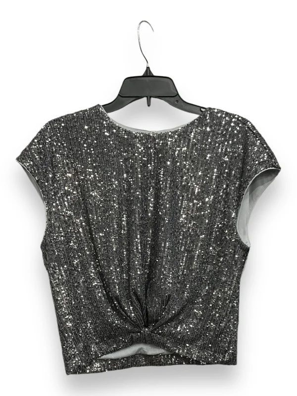 women's tops for cocktail partiesTop Sleeveless By Loft In Silver, Size: S