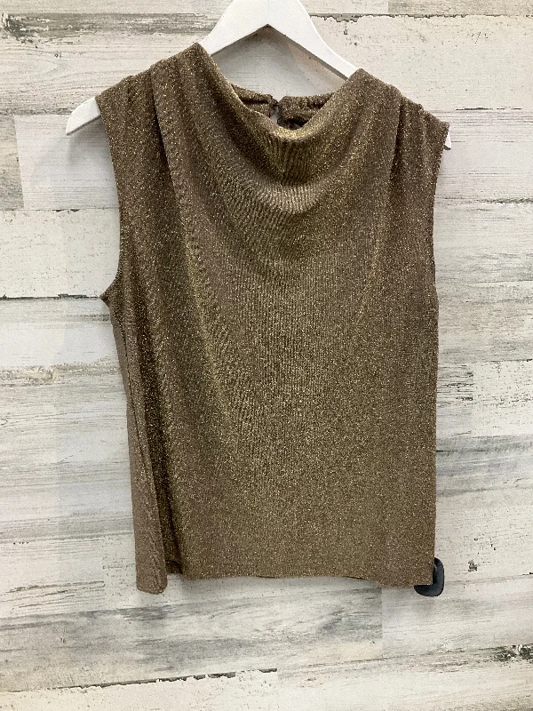 women's tops made from cottonTop Sleeveless By Worthington In Gold, Size: M