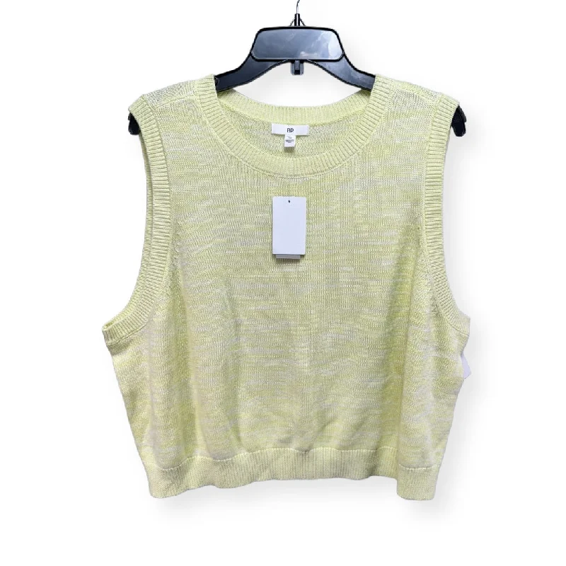 women's tops for wedding guest attireYellow Top Sleeveless Bp, Size 3x