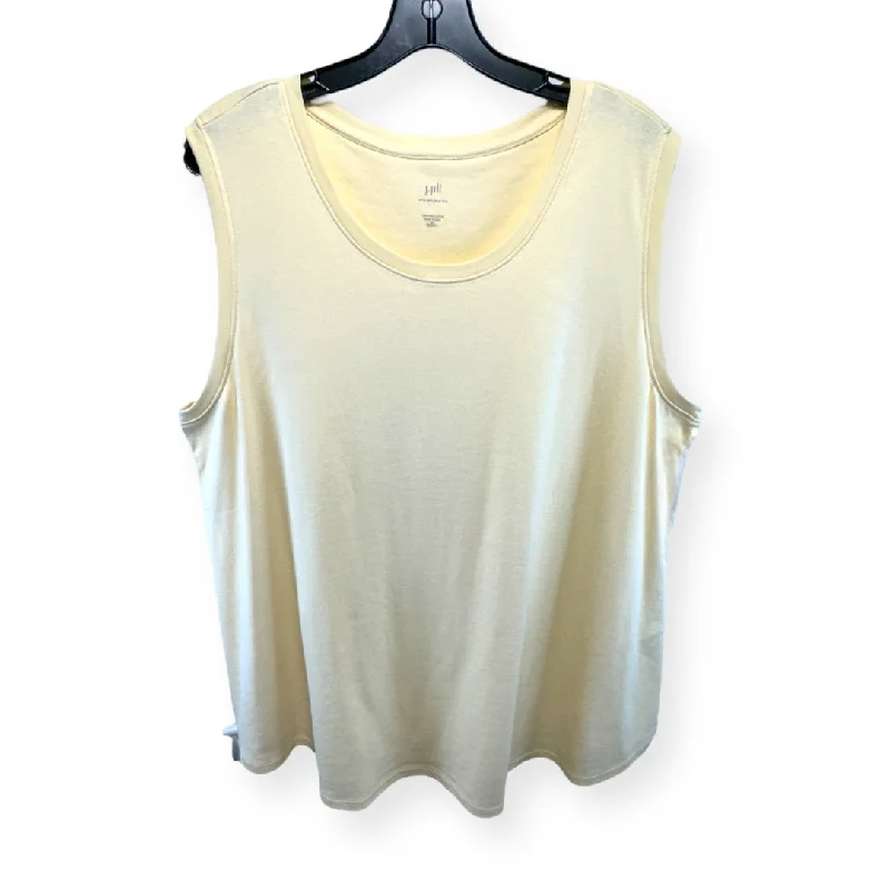 women's tops for those who want to wear pieces that are both functional and fashionableYellow Top Sleeveless J. Jill, Size 2x