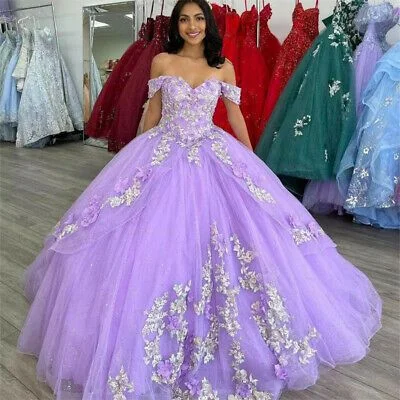 convertible prom dressesBall Gowns Quinceanera Dresses Princess Beaded Sequin Appliques Lace Prom Gowns   S1820