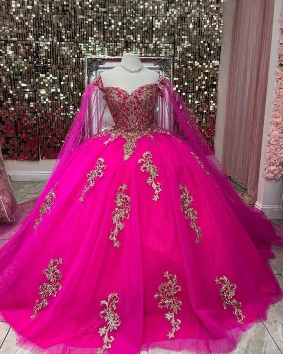 bespoke prom dressesLong Ball Gown Prom Dress, Quinceanera Dresses,  Lace Appliques Dress   S1842